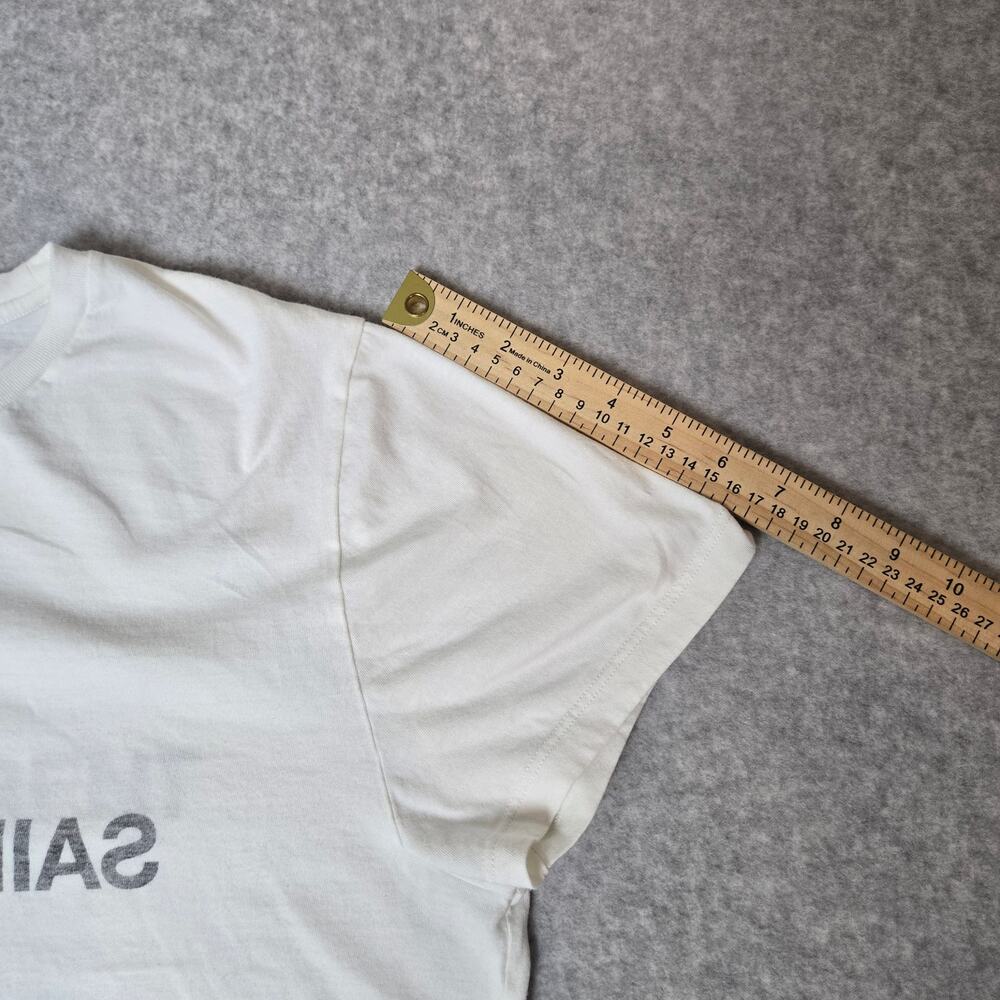 Saint Laurent Mirror Logo Reverse Logo Women's T-Shirt - Size L - Picture 5 of 6